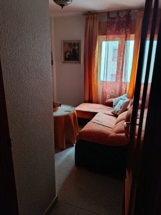 Sofá Chaiselongue Naranja y Marrón
