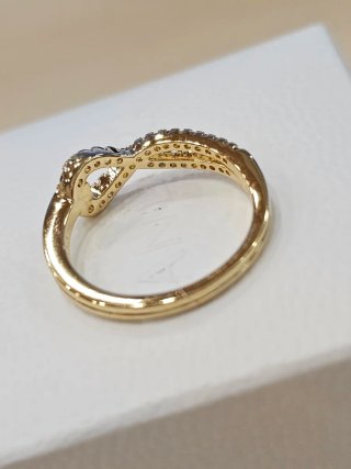 Anillo Pandora Infinito Dorado Talla 54+caja