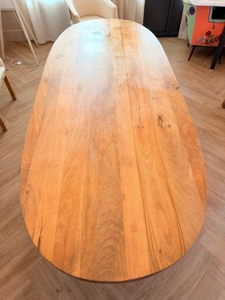 Mesa Comedor Ovalada Madera 2.50m
