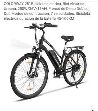 Bicicleta Eléctrica Urbana 28 250W