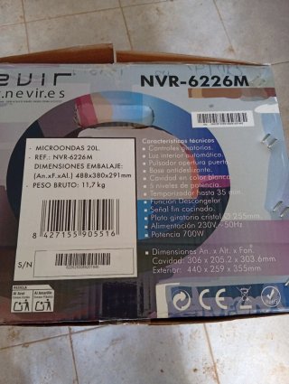 Microondas Nevir Blanco  Nuevo