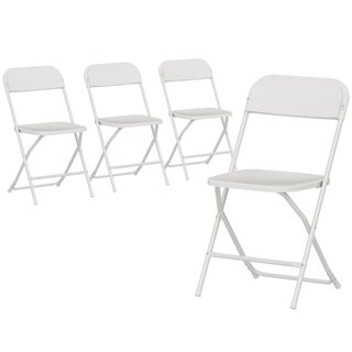 Set 4 Sedie Pieghevoli con Fori di Drenaggio in Pl