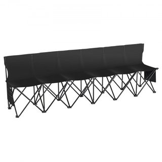 Banco Plegable Portátil, Banco de Fútbol Plegable para 6 Personas con Bolsillos Laterales y Bolsa de Transporte, Asientos Ligeros para la Línea de Banda con Respaldo para Fútbol, Béisbol, Camping,...