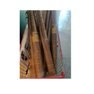 2 Cortinas Bambú 90x175 cm Beige/Marrón