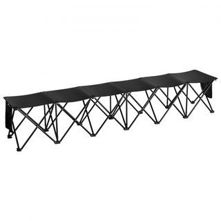 Banco Plegable Portátil, Banco de Fútbol Plegable para 6 Personas con Bolsillos Laterales y Bolsa de Transporte, Asientos Laterales de Tela Oxford 600D Ligera, para Fútbol, Béisbol, Camping, Event...