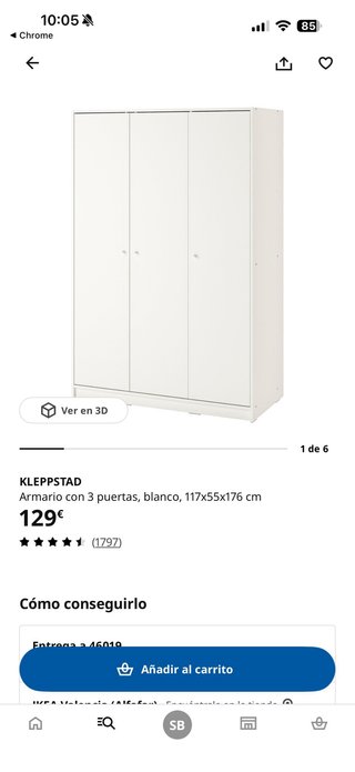 Armario Blanco 3 Puertas Ikea