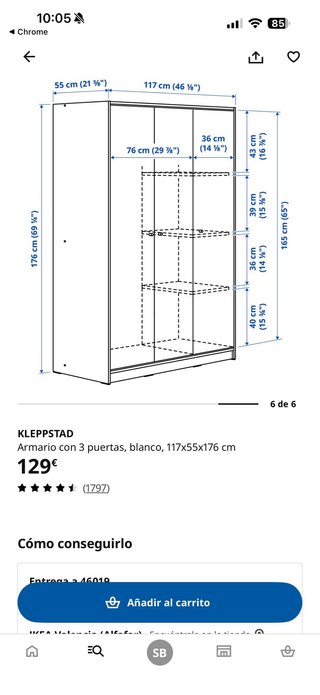 Armario Blanco 3 Puertas Ikea