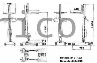 Apilador Eléctrico 90Kg - 1360 mm - 10700