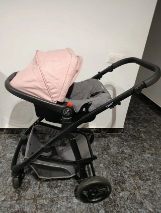 Carrito Bebé Trio Convertible Two Rosa