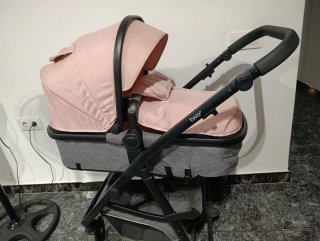 Carrito Bebé Trio Convertible Two Rosa