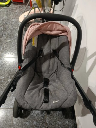 Carrito Bebé Trio Convertible Two Rosa