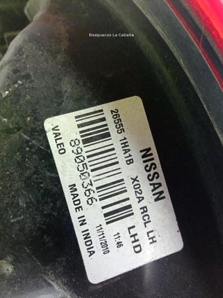 Piloto trasero izquierdo nissan micra 1.2 20136031