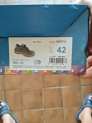 Zapatos de seguridad Cofra negros y azules