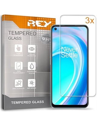 REY 3X Protector Pantalla para ONEPLUS Nord CE 2 5G - Cristal Vidrio Templado Premium