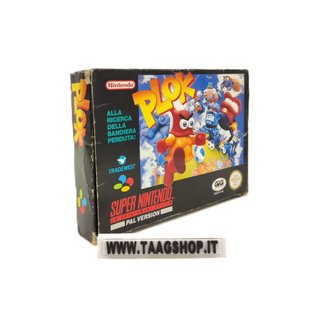 Plok Super Nintendo SNES PAL ITA scatola