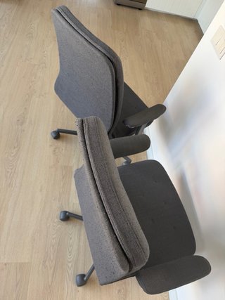 1/2 Sedie Ikea Mullfjallet grigie con braccioli