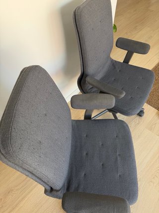 1/2 Sedie Ikea Mullfjallet grigie con braccioli