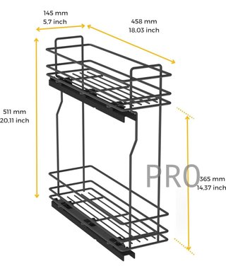 Carro botellero extraíble para mueble - Emuca