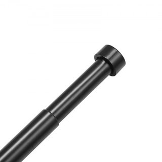 Barras de Cortina Dobles, Longitud Ajustable de 182.9-365.8 cm, Barras de Cortina Dobles Negras con Remates en Forma de Tapa, Diámetro de 2.5 cm y 1.9 cm, Barra de Cortina Doble para Cortinas Tran...
