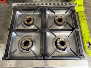 Cocina Gas 4 Fuegos Horno Acero Inox