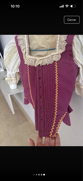 Corpiño Fallera Niña Morado y Blanco