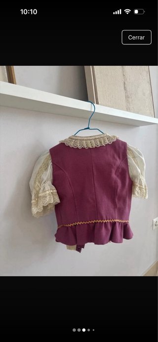 Corpiño Fallera Niña Morado y Blanco