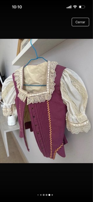 Corpiño Fallera Niña Morado y Blanco