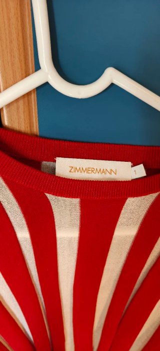 Maglione Zimmermann a righe rosse e bianche