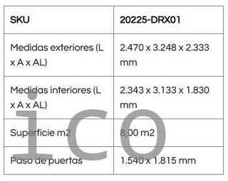 Caseta PVC Woodbridge Plus II 247x324x233 cm - Duramax