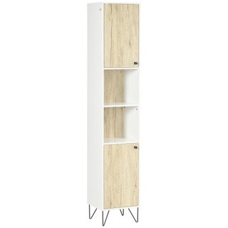 kleankin Colonna Bagno 2 Ripiani Aperti e 2 Armadi