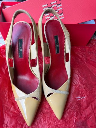 Zapatos destalonados Carolina Herrera nude