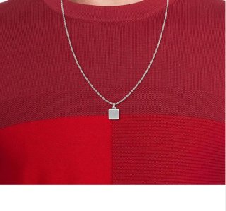Colgante Tommy Hilfiger Hombre Plata