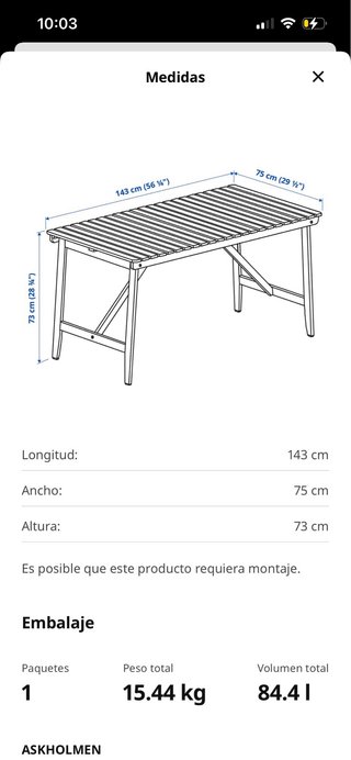 Mesa y sillas madera IKEA