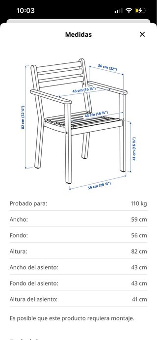 Mesa y sillas madera IKEA