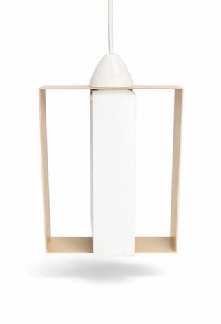 Lampadario moderno beige e bianco