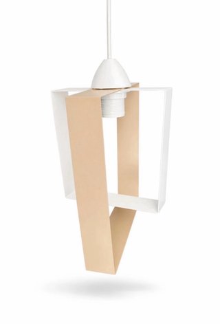 Lampadario moderno beige e bianco