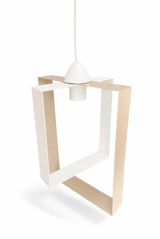 Lampadario moderno beige e bianco