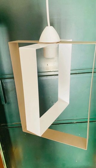Lampadario moderno beige e bianco