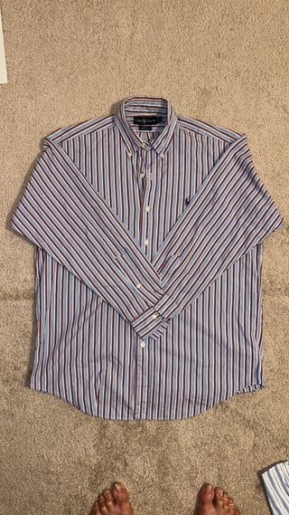 Polo Ralph Lauren Camisa Rayas Azul/Marrón