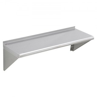 Estante de Acero Inoxidable de 30.5 x 91.4 cm, Estantería Flotante Montada en la Pared con Soportes, Estantes Comerciales de 113.4 kg de Capacidad de Carga, Estante de Almacenamiento de Alta Resis...