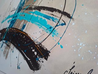 Quadro Astratto XXL 120x70 Pronto da Appendere