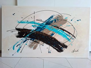 Quadro Astratto XXL 120x70 Pronto da Appendere