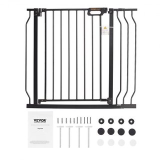 Puerta para Bebés, 29.5"-37" Extra Ancha, 30" Alta, Puerta para Perros para Escaleras, Puertas y Casa, Puerta para Niños de Fácil Paso con Cierre Automático, Puerta de Seguridad para Mascotas con ...