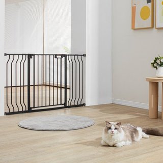 Puerta para Bebés, 29.5"-51" Extra Ancha, 30" Alta, Puerta para Perros para Escaleras, Puertas y Casa, Puerta para Niños de Fácil Paso con Cierre Automático, Puerta de Seguridad para Mascotas con ...
