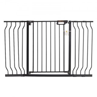 Puerta para Bebés, 29.5"-51" Extra Ancha, 30" Alta, Puerta para Perros para Escaleras, Puertas y Casa, Puerta para Niños de Fácil Paso con Cierre Automático, Puerta de Seguridad para Mascotas con ...