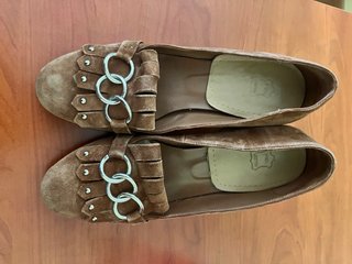Mocasines piel mujer marrones