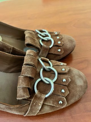 Mocasines piel mujer marrones