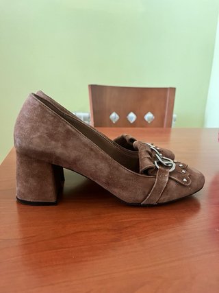 Mocasines piel mujer marrones