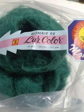 Lote 20 ovillos Mohair verde