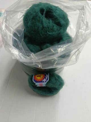 Lote 20 ovillos Mohair verde